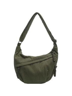 Womens Hobo Bag Crescent Shoulder Crossbody Nylon Canvas Slouchy Corduroy Purse